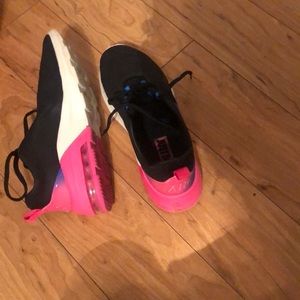 Pink and Blue Nike Air amax Motion 2